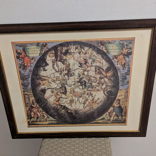 Andreas Cellarius Harmonia Macrocosmica set of 4 framed prints used