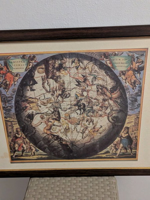 Andreas Cellarius Harmonia Macrocosmica set of 4 framed prints used