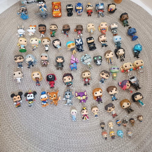 Funko Pop figures used, assorted collection