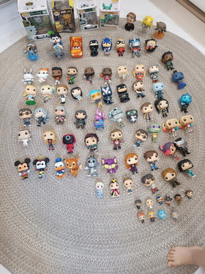 Funko Pop figures used, assorted collection