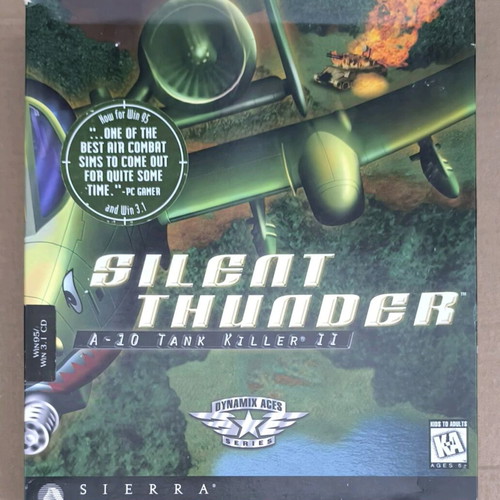 Silent Thunder A-10 Tank Killer II PC CD-ROM like new