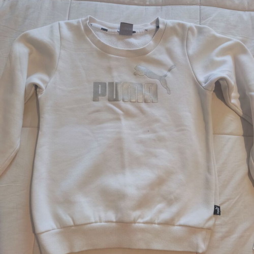 Puma white sweatshirt like new for girls 9-10 years, size 140 cm