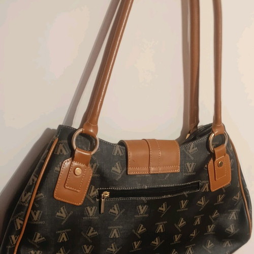 Valentino brown leather detail handbag like new