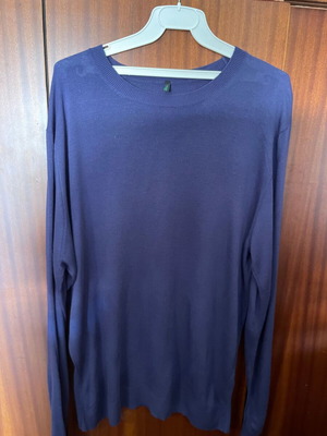Benetton spring thin sweater XL blue like new