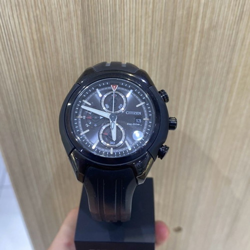 Citizen stainless steel Eco Drive watch black new