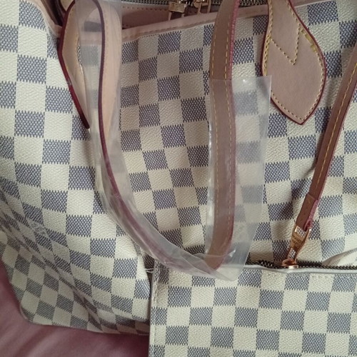 Women's handbag white-beige with wallet, new