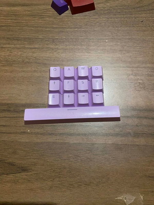 Σετ keycaps WASD μωβ και spacebar καινούργιο για gaming