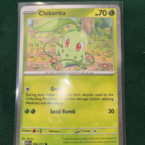 Pokémon TCG Chikorita Cosmos Holo new