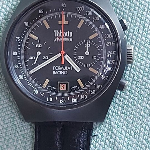 Tabatip Shadow Formula1 Racing men's mechanical chronograph watch