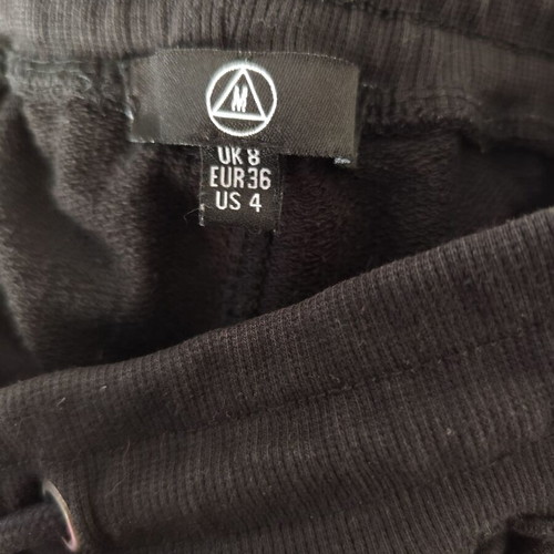 Black sports pants used, size S, cargo style