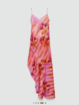 Summer sexy dress Mango new, pink multicolor