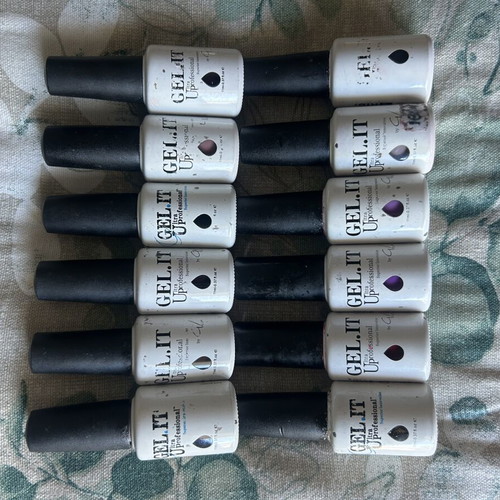 Semipermanent nail polish professional, like new, with rhinestones
