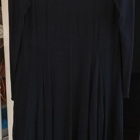 Galanis handmade balloon style dress XXL, black and pink velvet lace