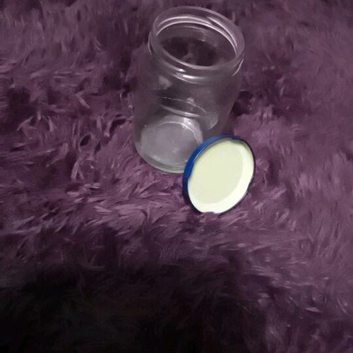 Glass cylindrical jar 454ml used with metal screw lid