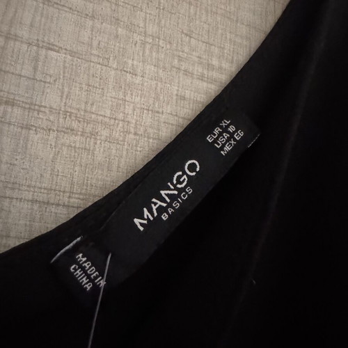 Mango black dress XL new with pockets and zipper