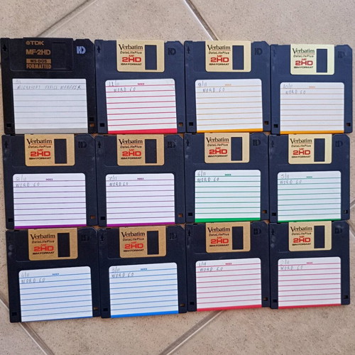 Floppy disks used, pack of 81 with boxes