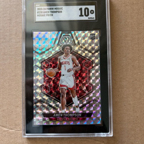 Panini Mosaic Prizm Rookie Amen Thompson like new SGC 10