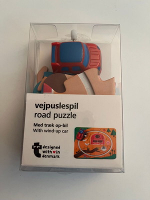 Children's puzzle with wind-up car new