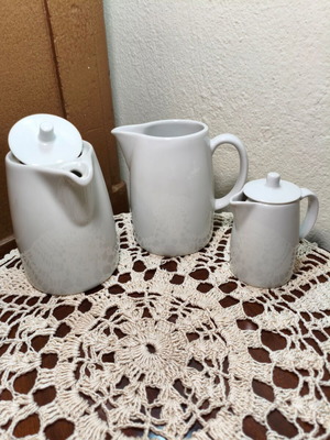 Set of 3 vintage Ionia Hellas porcelain milk jugs from 1970