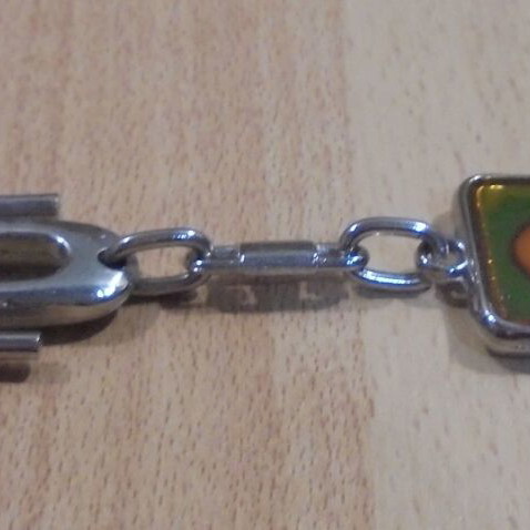 New Democracy keychain used with emblem and Konstantinos Mitsotakis