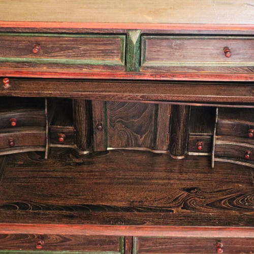 Antique handmade roll top desk used, interwar period