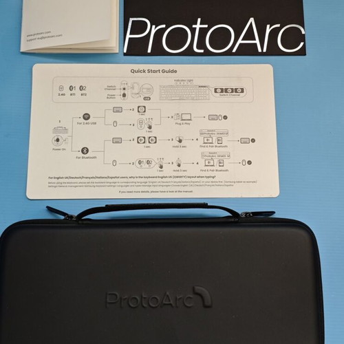 ProtoArc XKM01 Foldable Wireless Keyboard and Mouse New