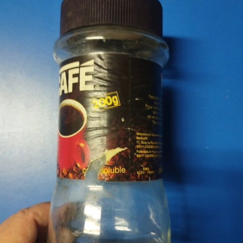 Vintage Nes Cafe glass packaging used, French
