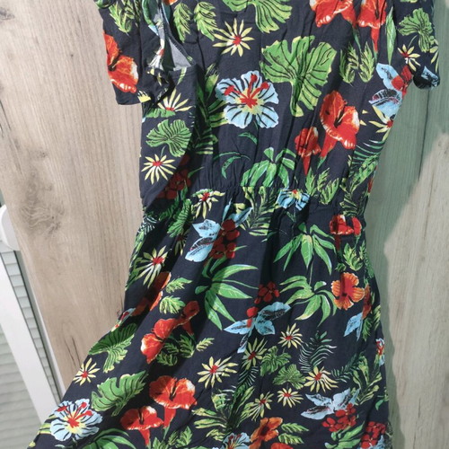 Floral φόρεμα μπλε σκούρο, νούμερο Large, σαν καινούργιο