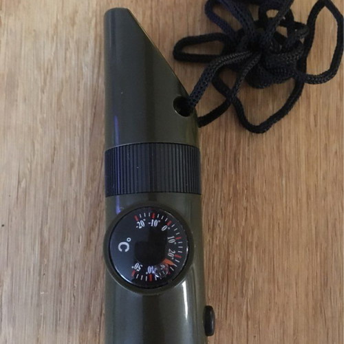 Survival multitool 4 in 1 with whistle, compass, thermometer and LED flashlight like new