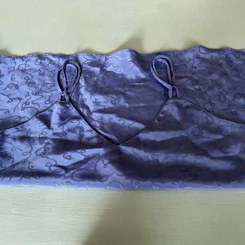 Baby doll Caprice top used, blue-purple satin size S