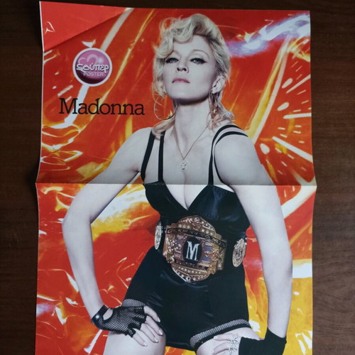 Double-sided poster Madonna, Miley Cyrus, Christina Ricci like new