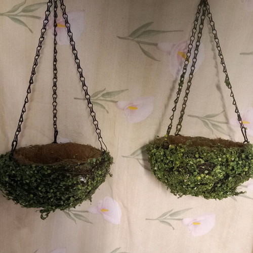 Hanging flower pots used, set of two