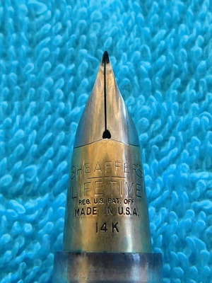 Πέννα Sheaffer's Lifetime μεταχειρισμένη με μύτη από 14Κ χρυσό και βάση από όνυχα