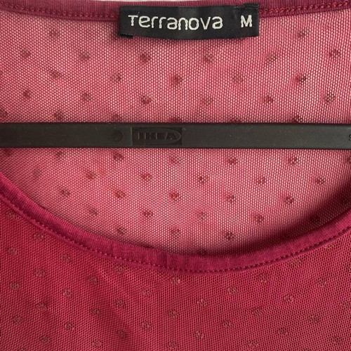 Terranova mesh blouse red new, transparent romantic sexy style