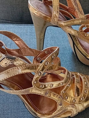 Topshop leather gold gladiator sandals size 37 super offer opportunity clearance sale