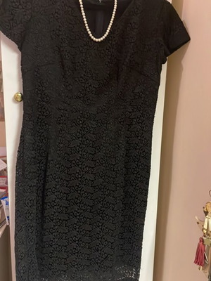 Μαύρο φόρεμα δαντέλα Κιπούρ σαν καινούργιο, μέγεθος small