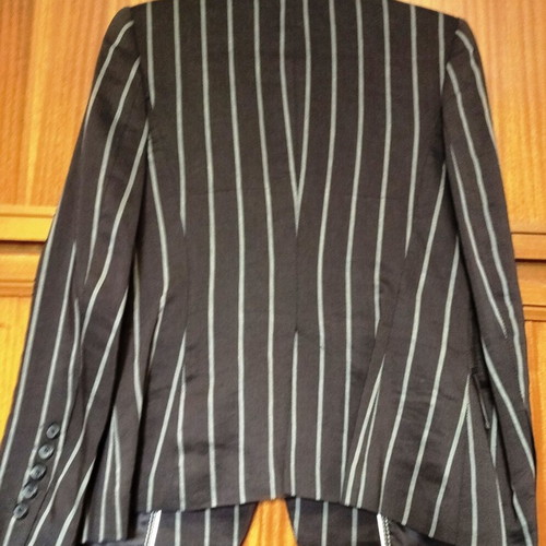 Brown chocolate striped suit with pockets Zara Woman size 38 like new