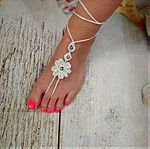  Κοσμήματα *Barefoot* για τα πόδια λευκο χρωμα. Καινουργια.