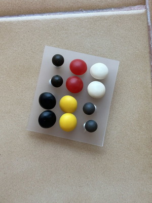 Vintage multicolor earrings set, 5 pairs