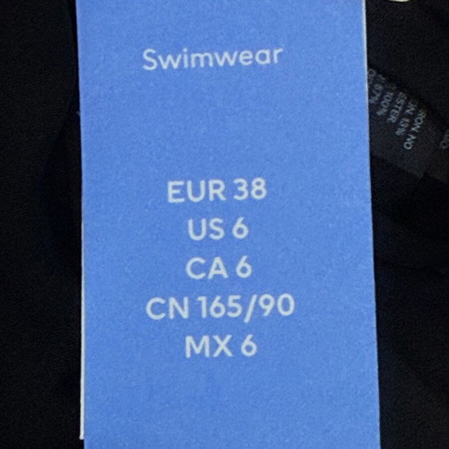 H&M elegant one-piece swimsuit new, size M, black