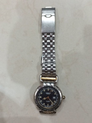 Catamaran Mariner wristwatch used, black dial, bracelet