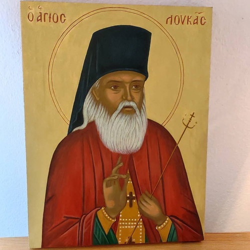 Handmade icon of Saint Luke, 27×35 cm
