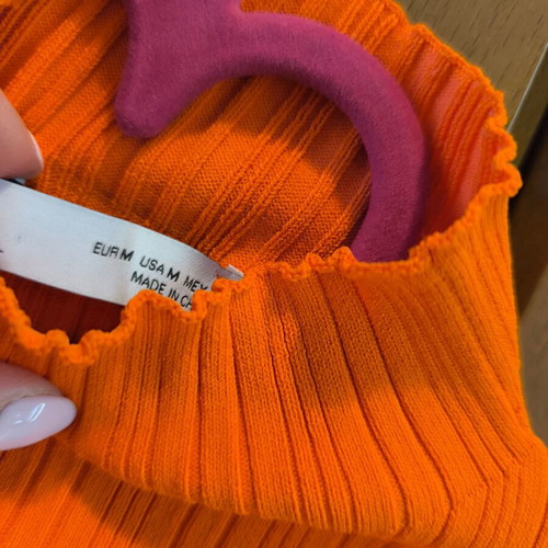 H&M orange bodysuit medium new without tag