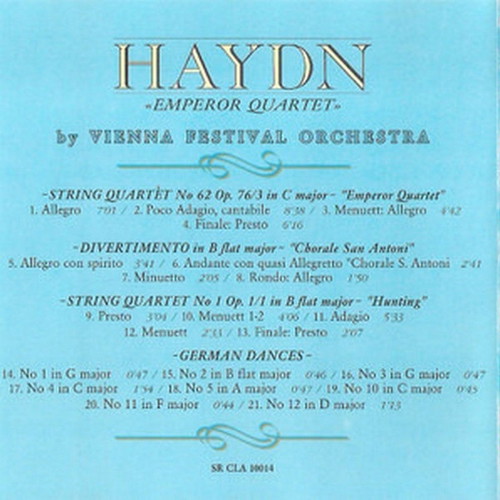 Haydn Emperor Quartet CD like new, classical music
