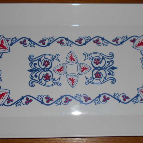 Old PetroGaz promotional serving trays used, set of 2