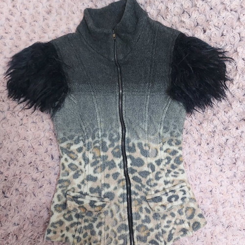 Marc Caine original vest like new, animal print and grey