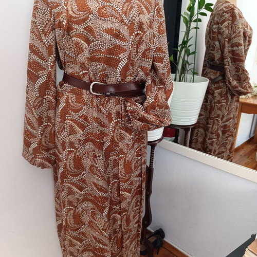 Custom Made Women's Dress spring vintage fabric plus size
