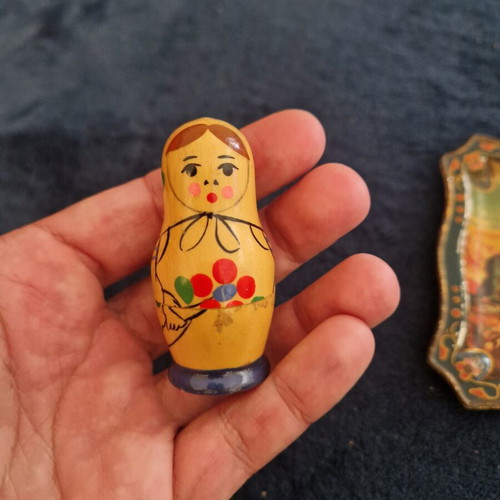 Russian nesting doll Matryoshka, traditional wooden babushka