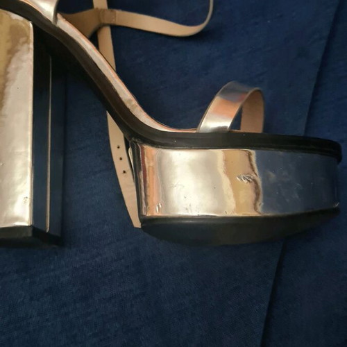 Public Desire sandals used, silver, size 40