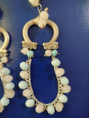 Statement earrings with clips like new